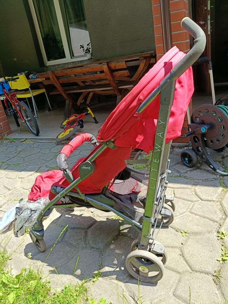 Wózek spacerówka Chicco lite way parasolka, laska
