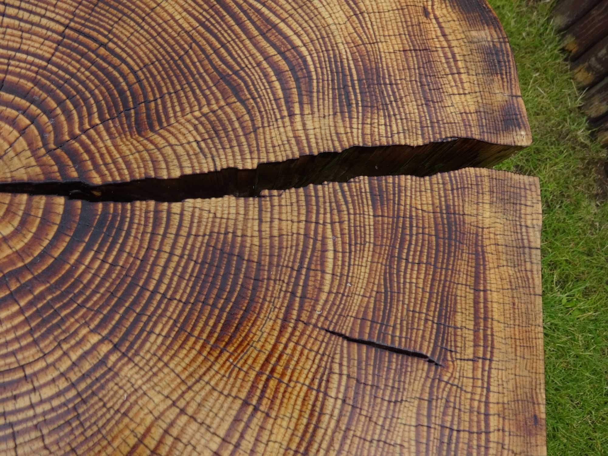60 cm stół stolik z drzewa naturalnego drewna ogrodowy na balkon