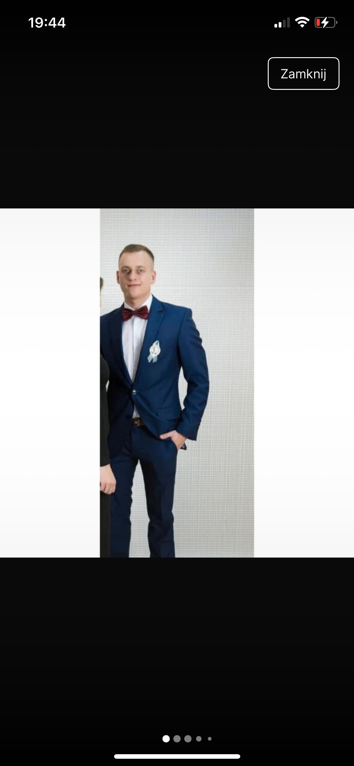 Garnitur męski granatowy Recman