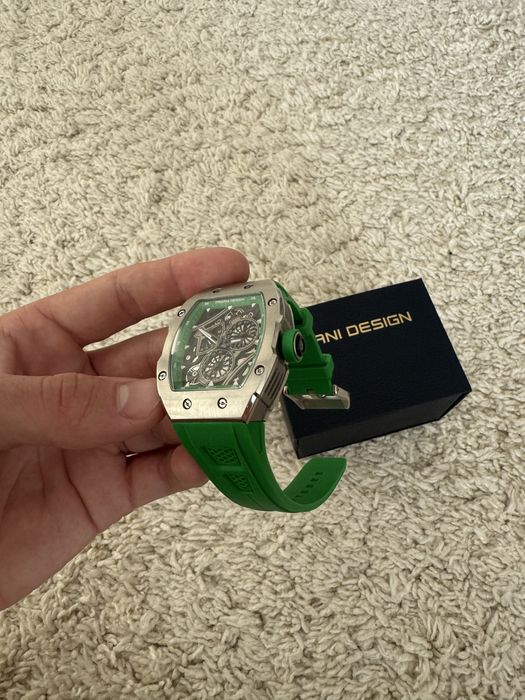 Чоловічий годинник Pagani Design PD-YS012 Silver-Green