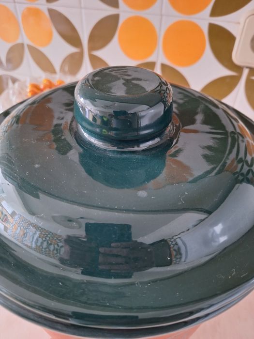 Pote de cozinha em cerâmica terracota