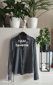 H&M 100% cienka bawełna bluzka koszulowa
