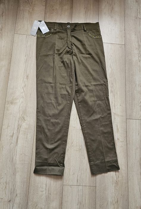 Oryginalne Włoskie spodnie damskie firmy: "Perla" rozmiar 48