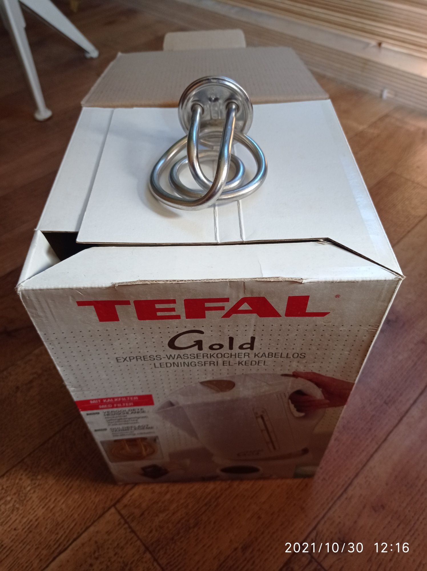 Чайник электрический Тефаль Tefal Gold 2.2кВт, 1.7л. с новым теном