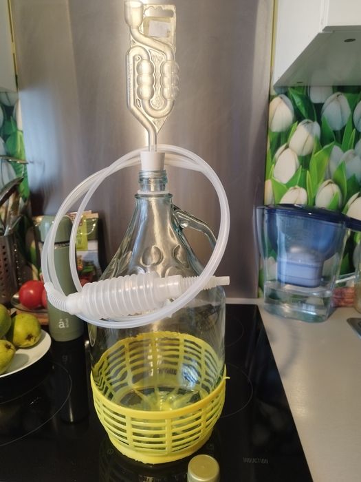Butla gąsior na wino komplet