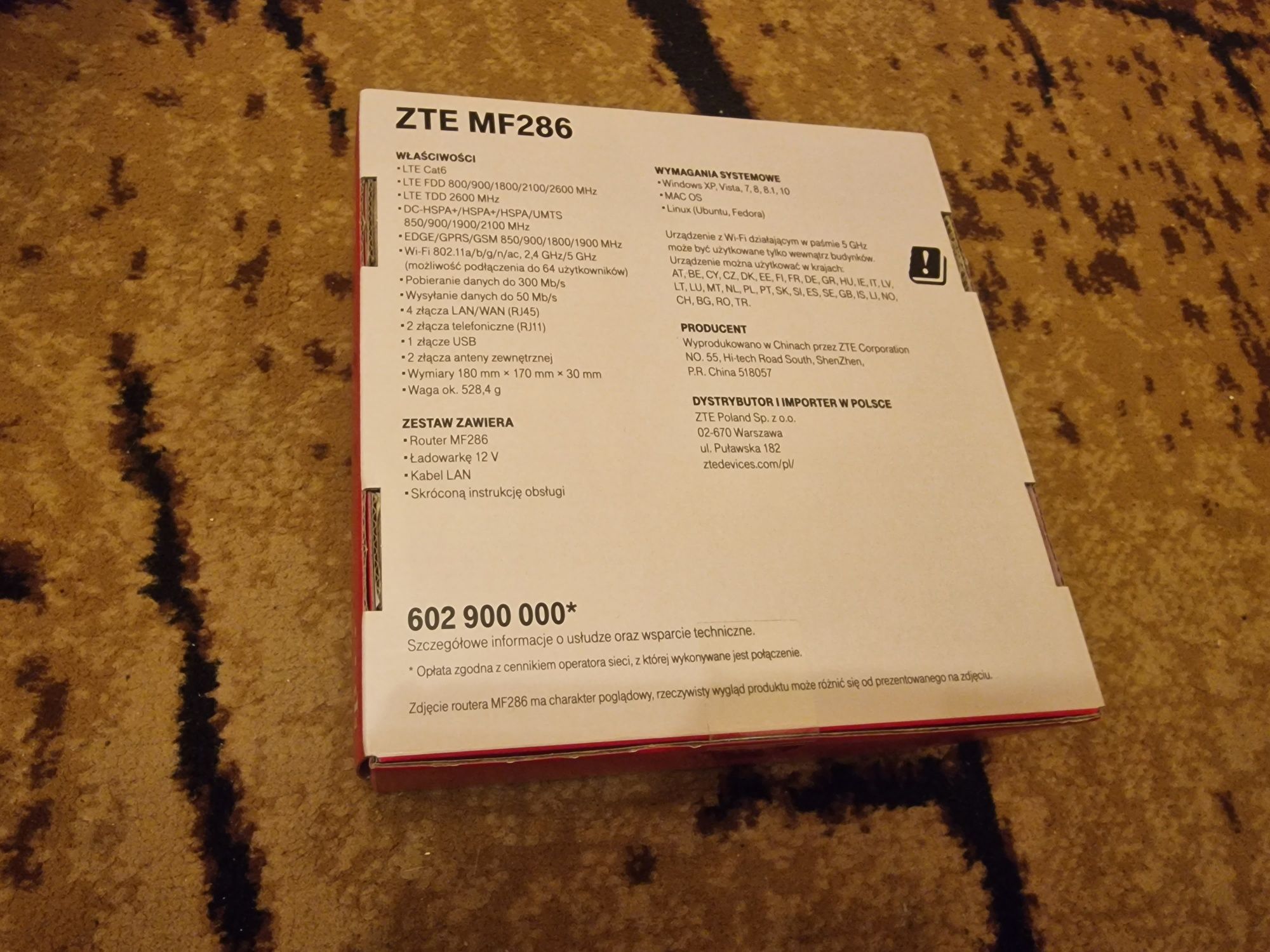 ZTE MF286 Router z modemem LTE