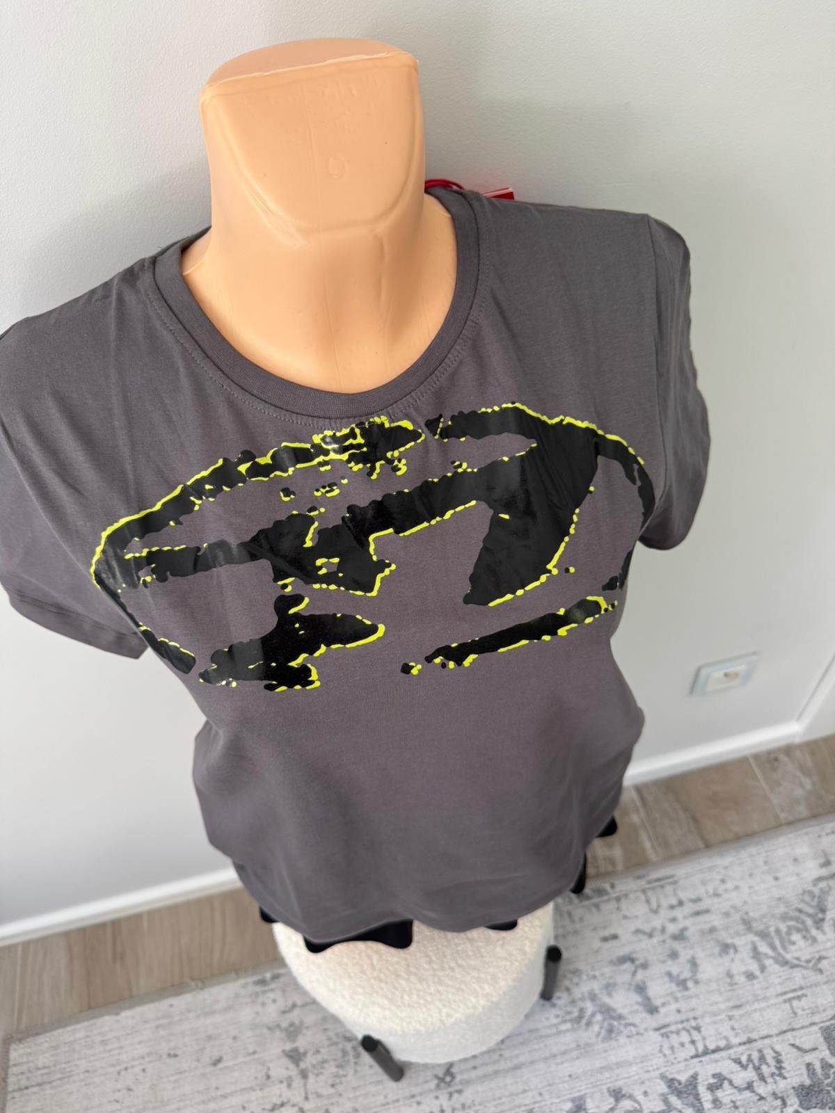 Nowa koszulka T-shirt damski DIESEL szara L