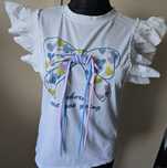 Bluzka T-shirt  motylek ,broszka Minouu  Uni S-L