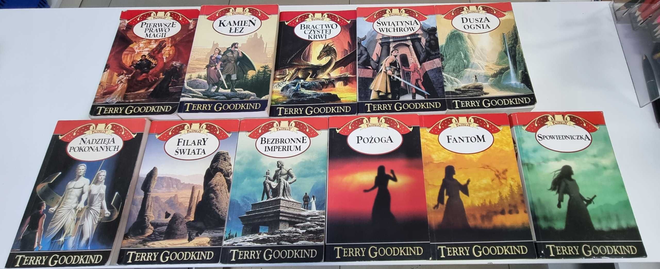 Miecz prawdy Pierwsze prawo magii Dusza ognia Terry Goodkind 11 tomów