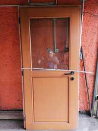 Drzwi drewniane jasny dąb