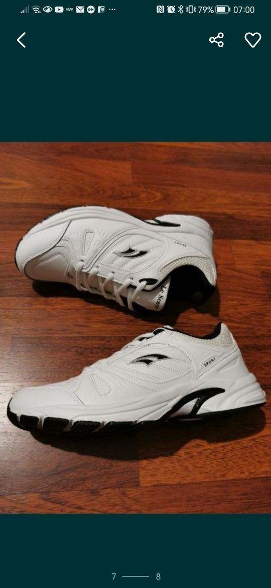 Sportowe Buty Męskie Na Codzień Do Biegania Lekkie Wygodne Białe *