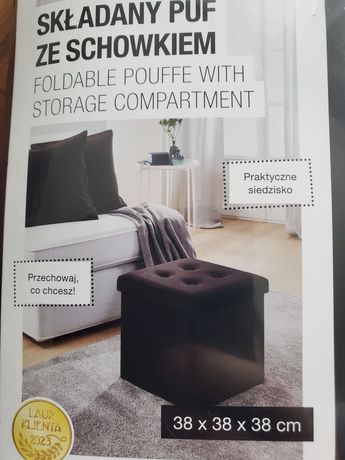 Pufy składane ze schowkiem