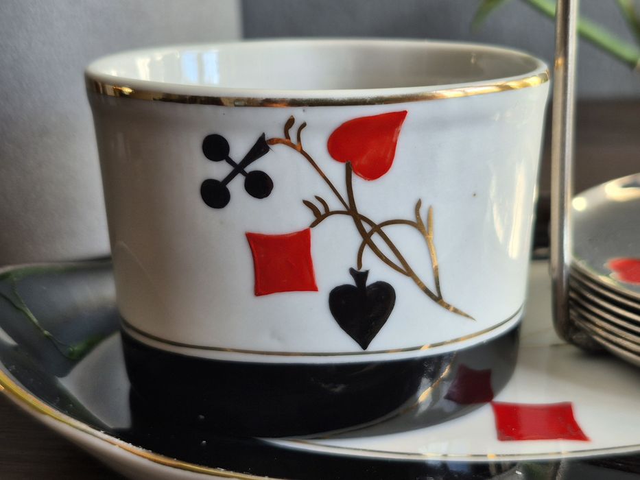 Zestaw brydżowy porcelana Ćmielów