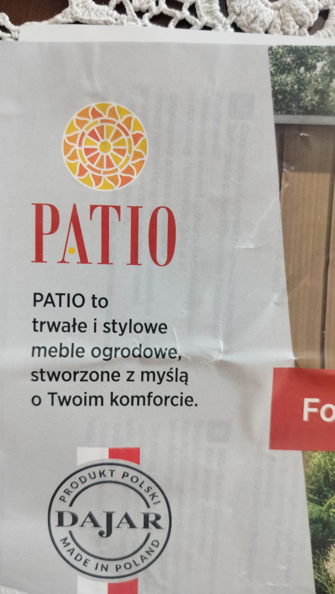 Fotel ogrodowy rozkładany