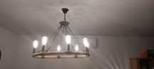 Lampa wisząca rustykalna ROPE ARTHUR 8xE27 lina konopna + żarówki