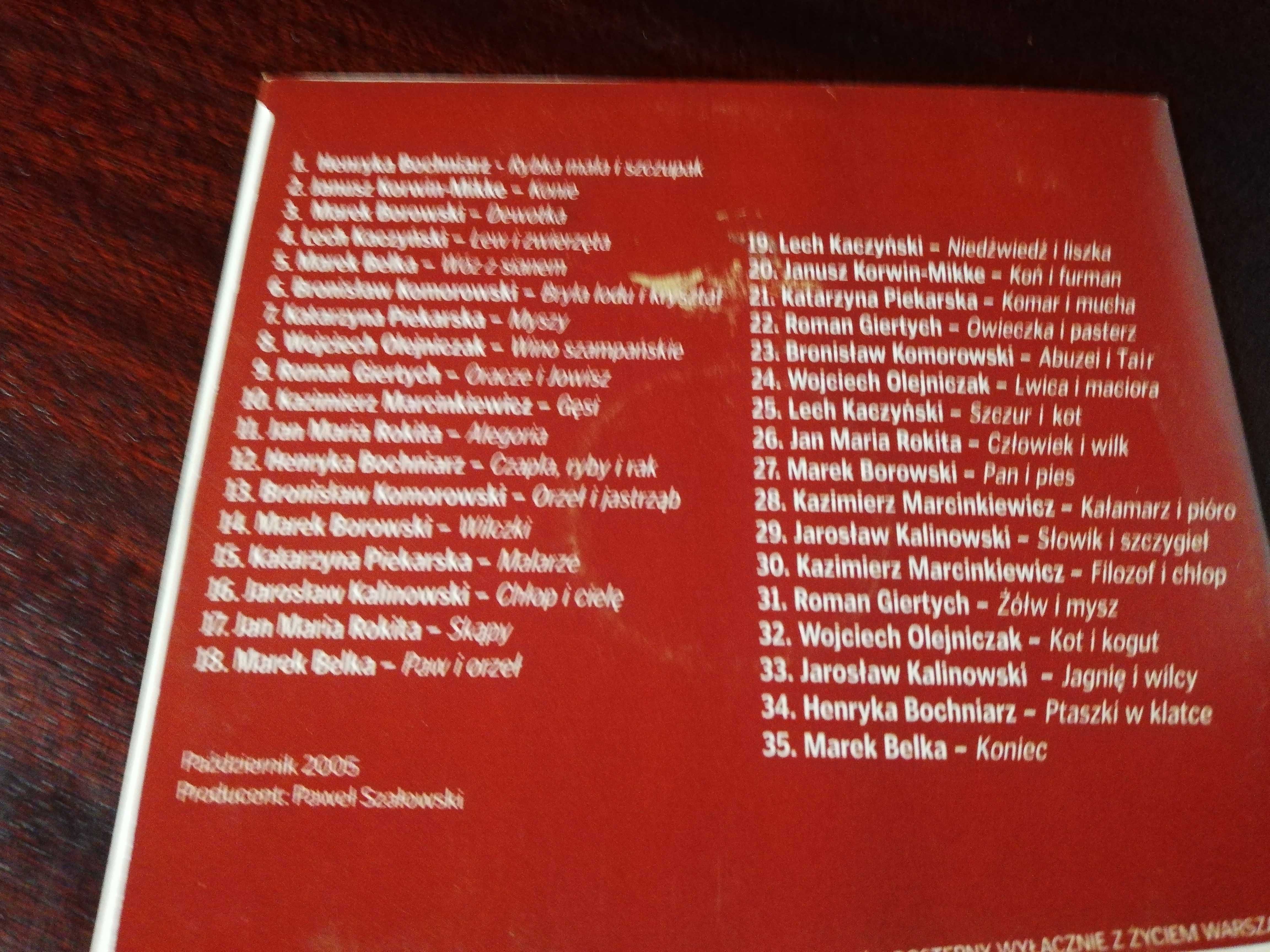 Dodatek do Życia Warszawy CD Politycy czytają bajki Krasickiego.
