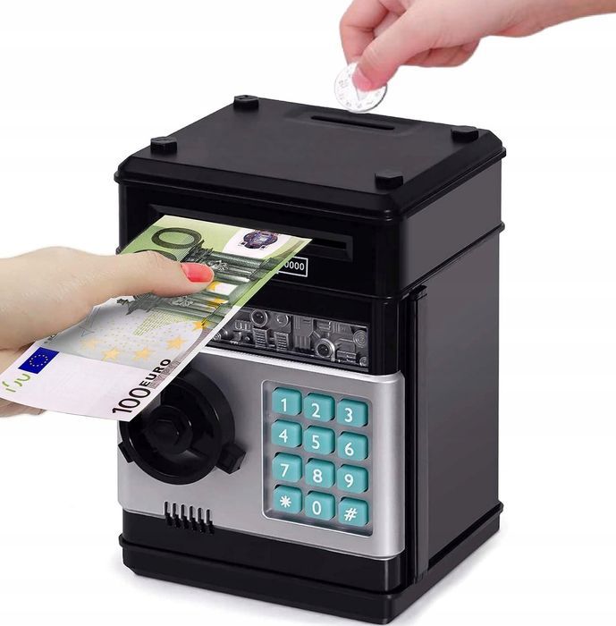 Sejf Skarbonka Na Monety I Banknoty Elektryczny Bankomat Wpłatomat Kod