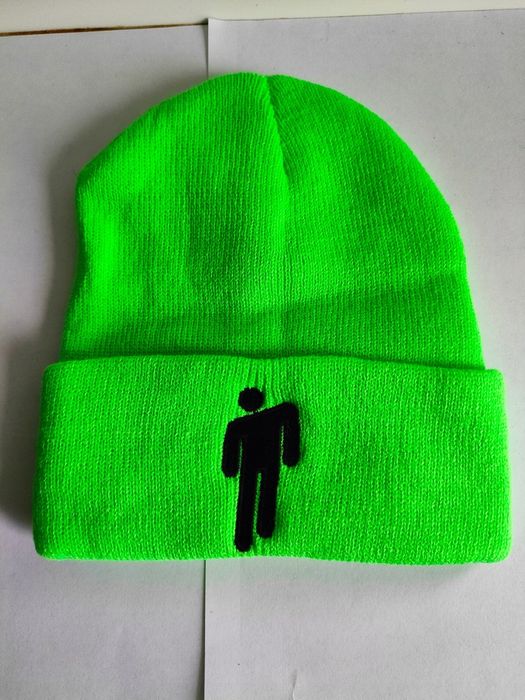 Czapka zimowa beanie Billie Eilish Bad Guy zielona goth prezent