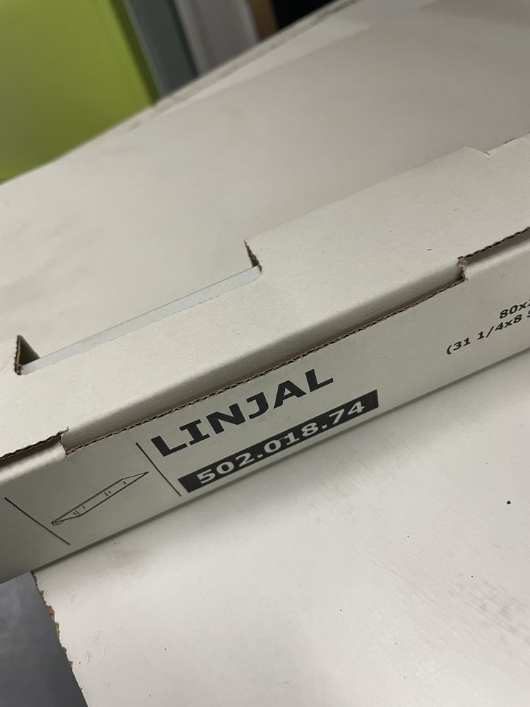 Prateleira vidro linjal ikea nova