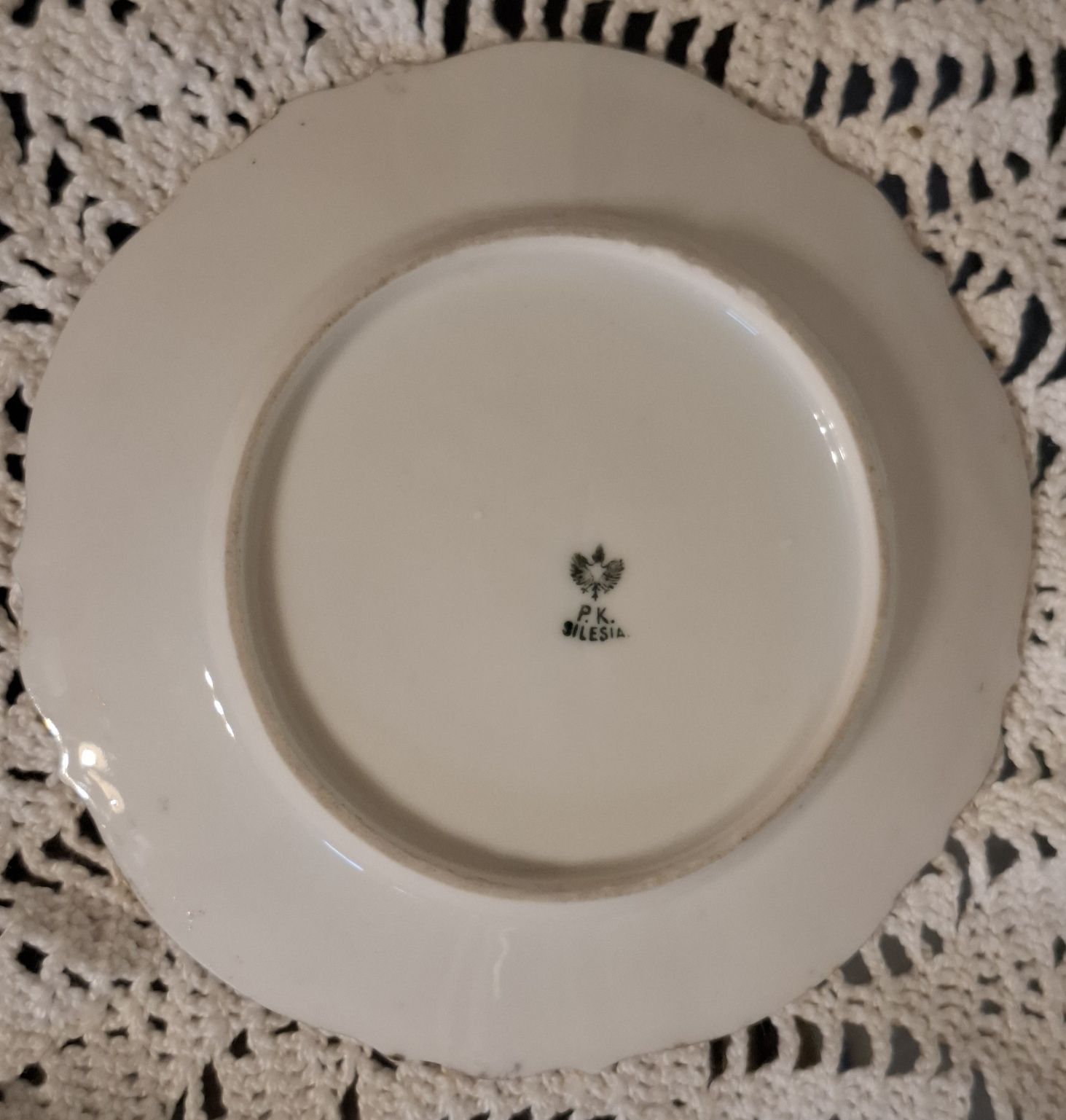 Porcelana 1890 r. Jaworzyna Śląska P.K Silesia talerzyk Eklektyczny