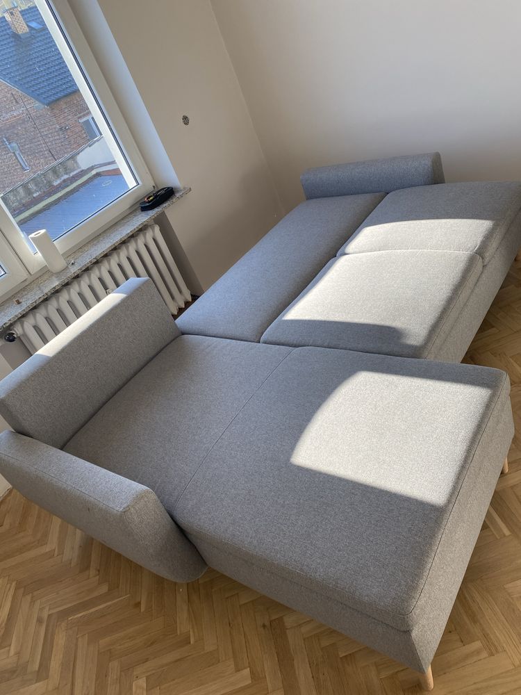Narożnik super stan z funkcją spania, z pojemnikiem Agata Meble Hebe