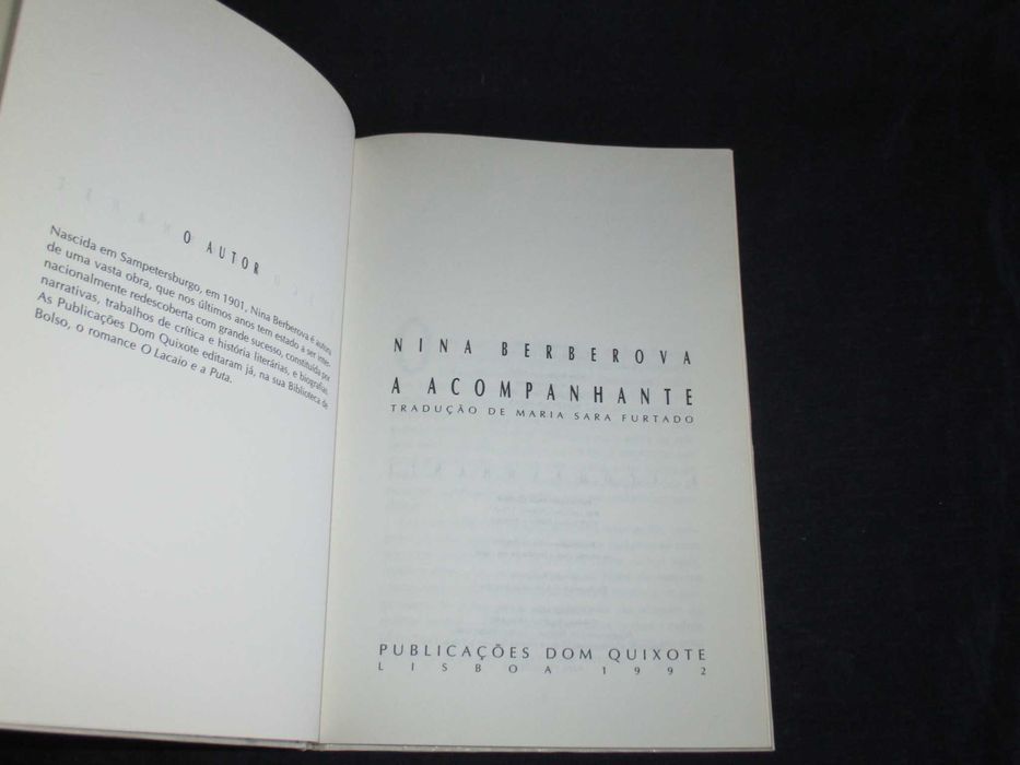 Livro A Acompanhante Nina Berberova