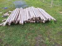 REZERWACJA Słupki paliki ogrodzeniowe toczone drewniane fi 9cm 50 szt