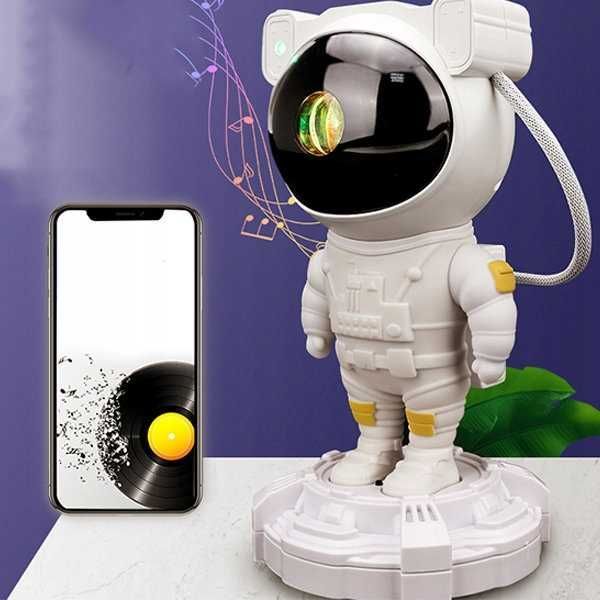 Projektor Gwiazd Lampka Nocna Dla Dzieci Astronauta z Głośnikiem