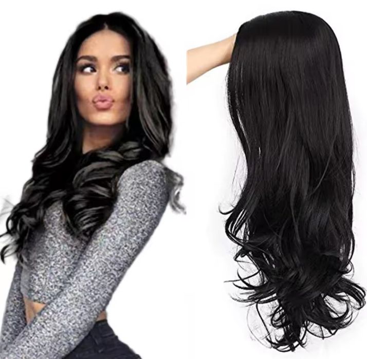 CZARNA długa peruka