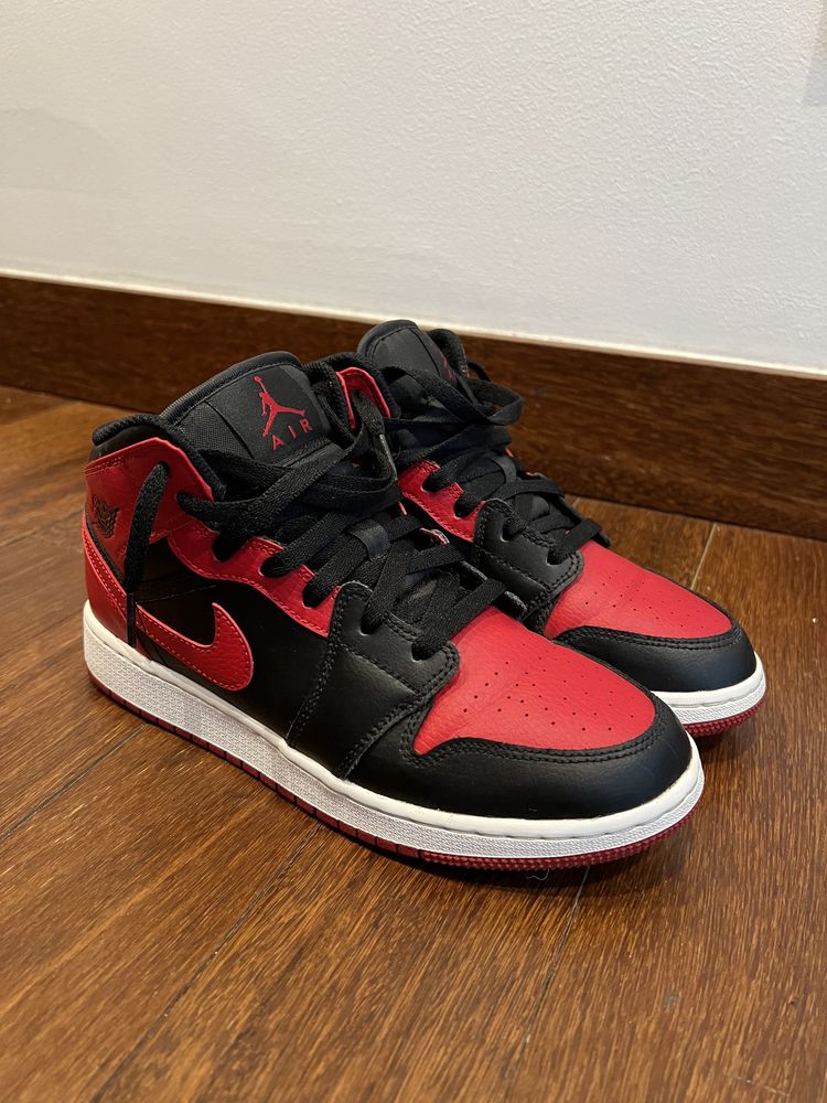 Nike Air Jordan 1 Mid Alternate Bred Tamanho 38,5