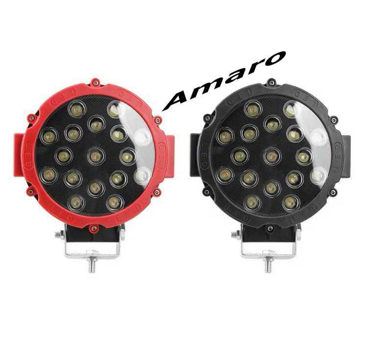 2 Farois de Led 51W 3800LM IP67 Jipe/Off Road/4x4 (2 Cores) | NOVOS