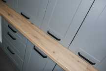 Meble kuchenne MDF Szary 3,8 m/b styl włoski Antracyt./Artisan - Nowe!