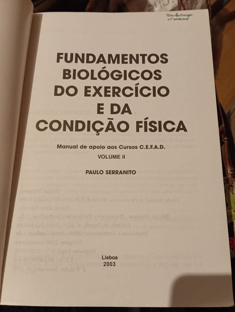 Livro "Fundamentos biológicos do exercício e da condição física"