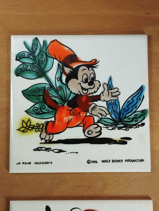 Lote de 6 Azulejos Vintage Disney
