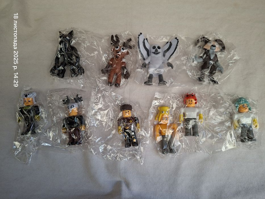 99 ночей в лесу набор фигурок 10 шт.сова,олень,баран роблокс roblox