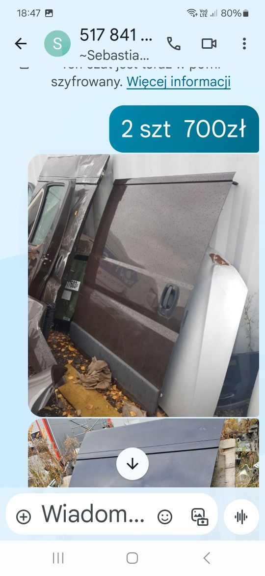 Drzwi boczne Ducato 2019