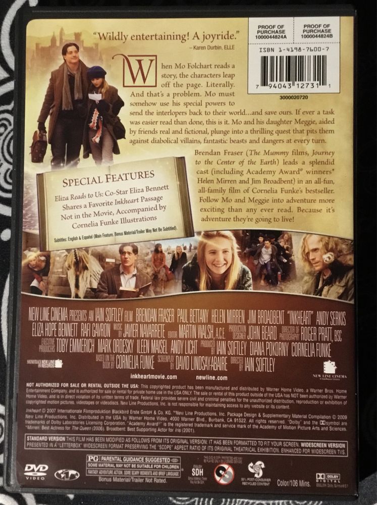 Inkheart - Brendan Fraser DVD R1