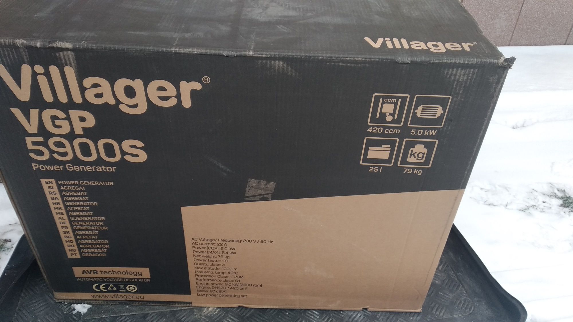 Бензиновый генератор Villager VGP 5900S(Словения)