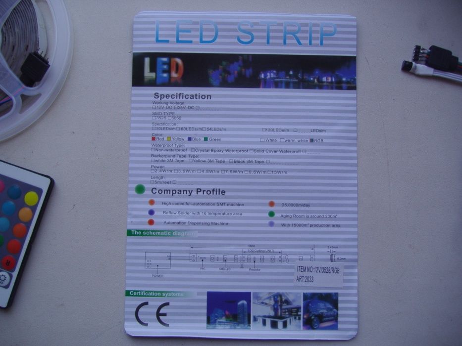 LED (светодиодная лента 5м) 3528 RGB комплект 5050 led