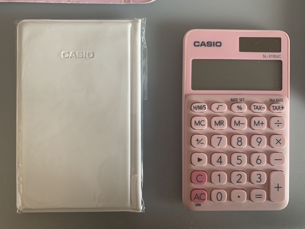 Calculadoras Casio cores pastel