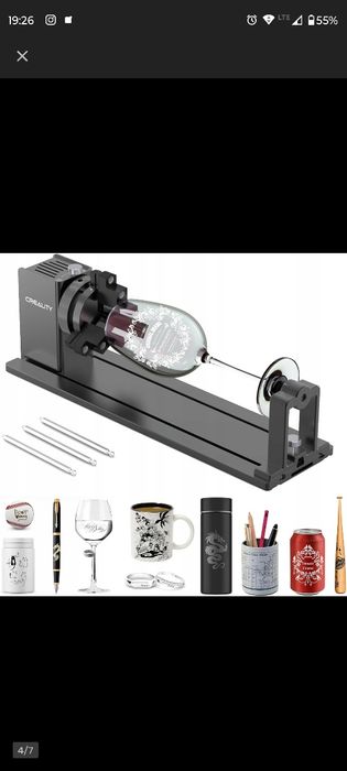 Oficjalny zestaw obrotowy Creality Pro laserowy wałek obrotowy 3 w 1 M