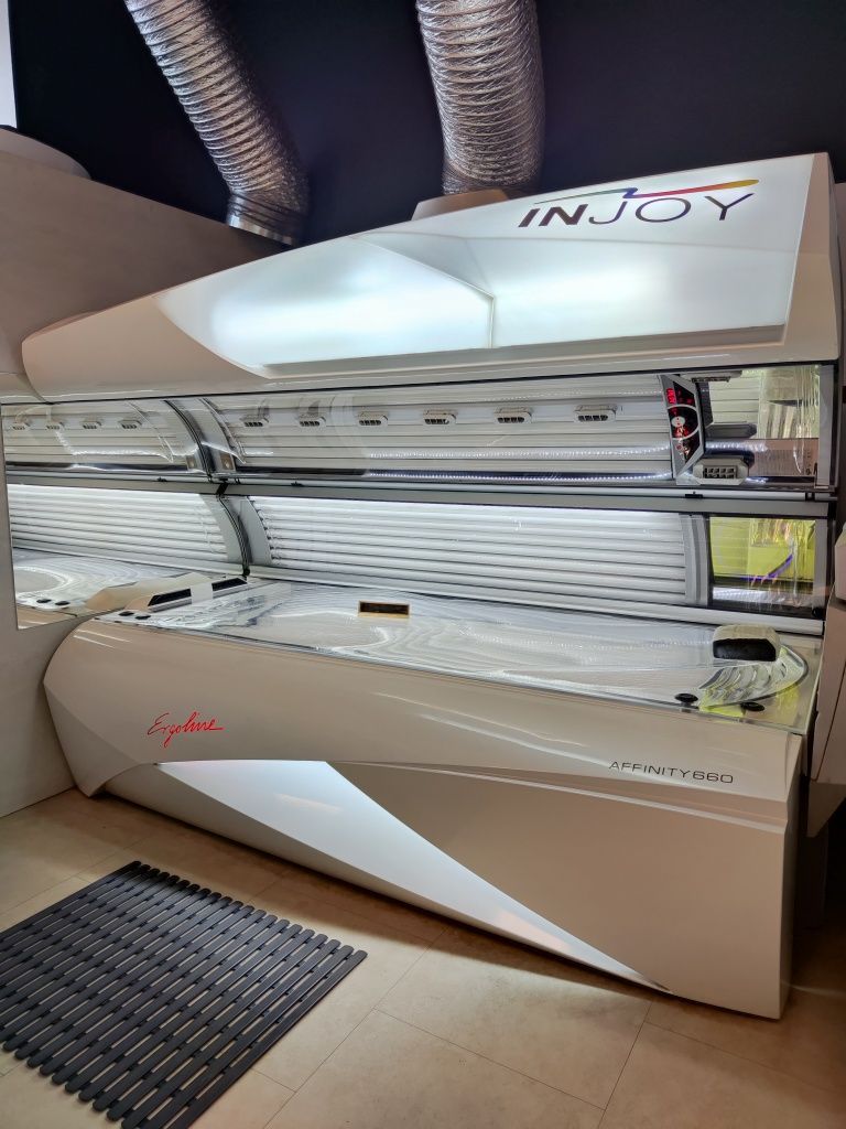 Ergoline Affinity 660 dynamic power + lampy, biała perła idealne