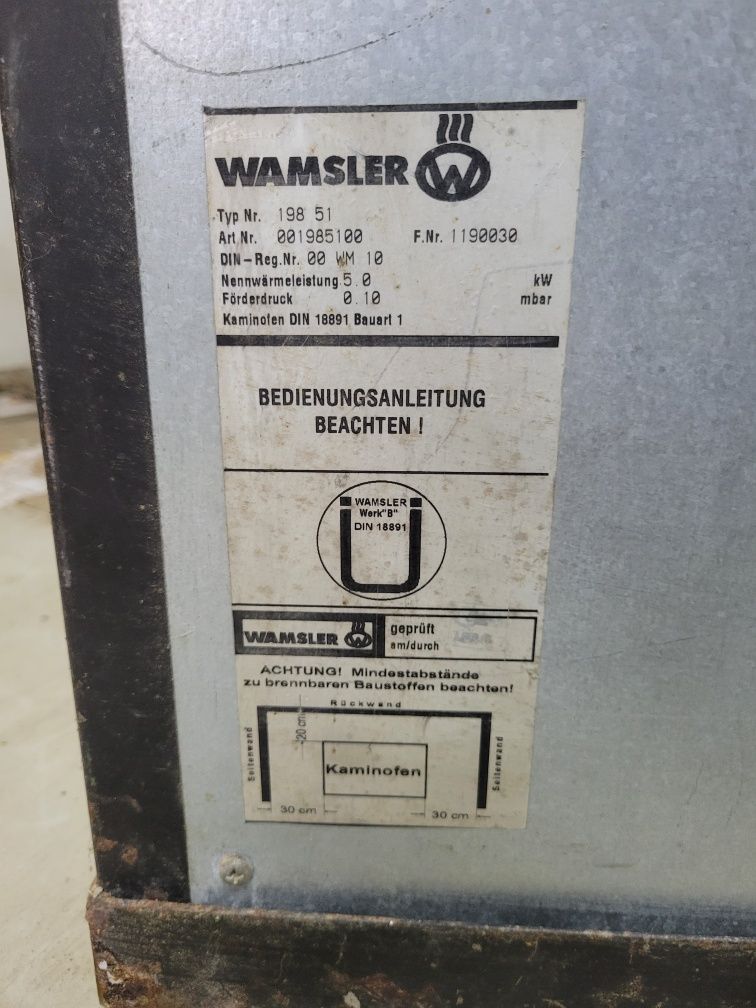Продам камін, піч, буржуйку, топку Wamsler
