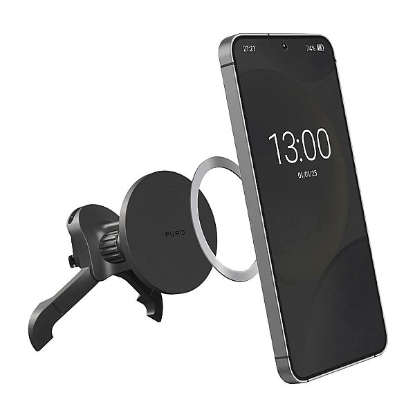 Uchwyt samochodowy Puro regulowany, kompatybilny z MagSafe - czarny