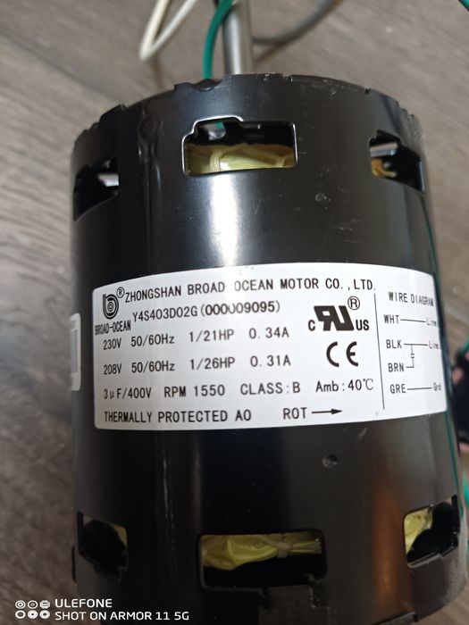 Refrigeration Components
MOTOR BROAD-OCEAN Y4S403D02G