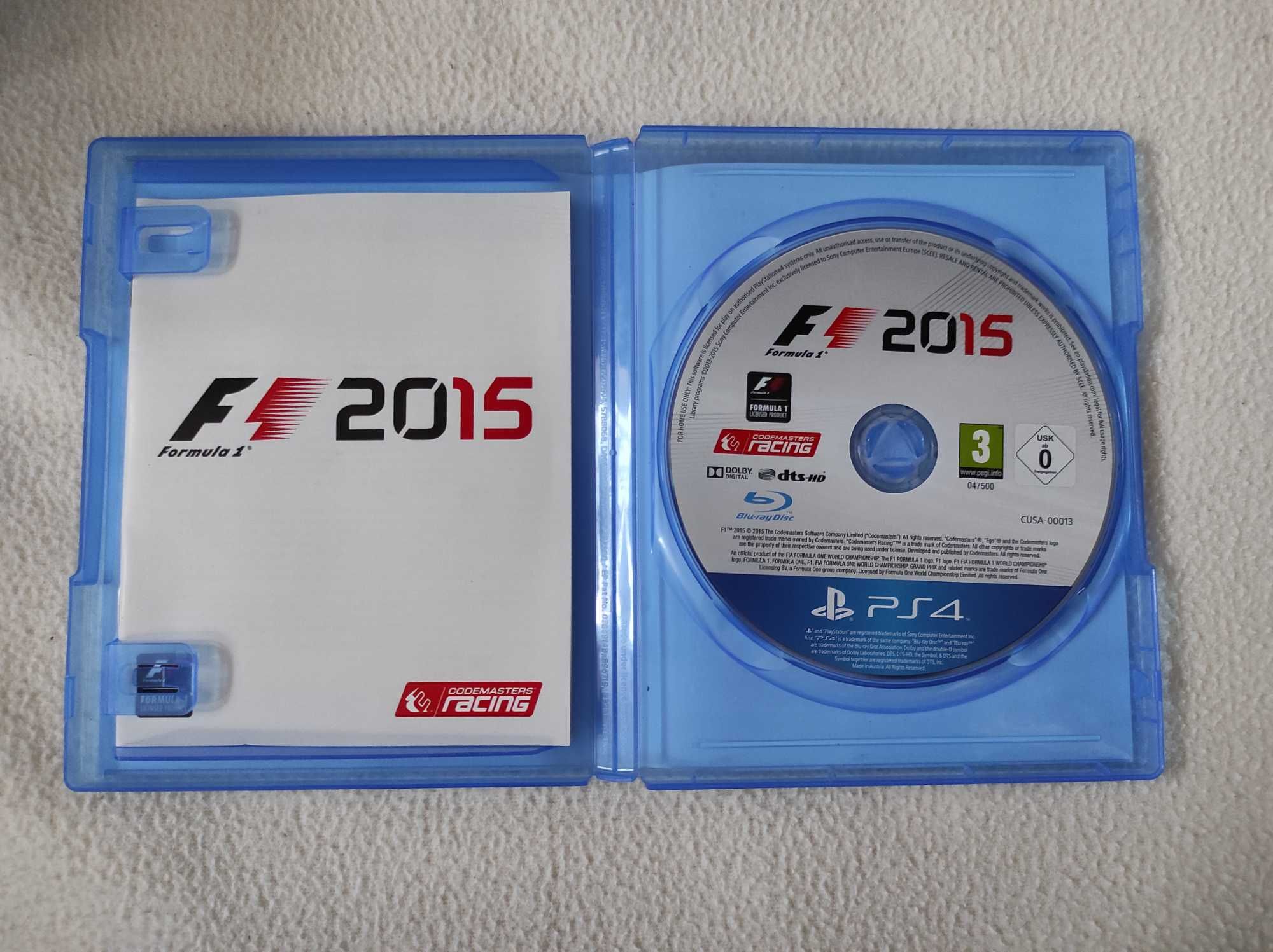 F1 2015 - PS4 - Stan Płyty BDB
