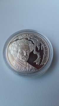 Moneta mennicza L. 10 złotych 2011 r. Paderewski srebra-srebro antyk.