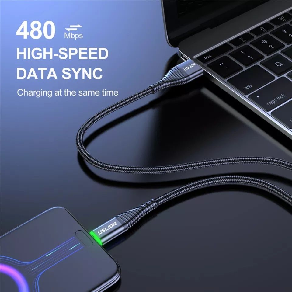 Оригинал Uslion 3 А micro-usb быстрая зарядка кабель микро-юсб провод