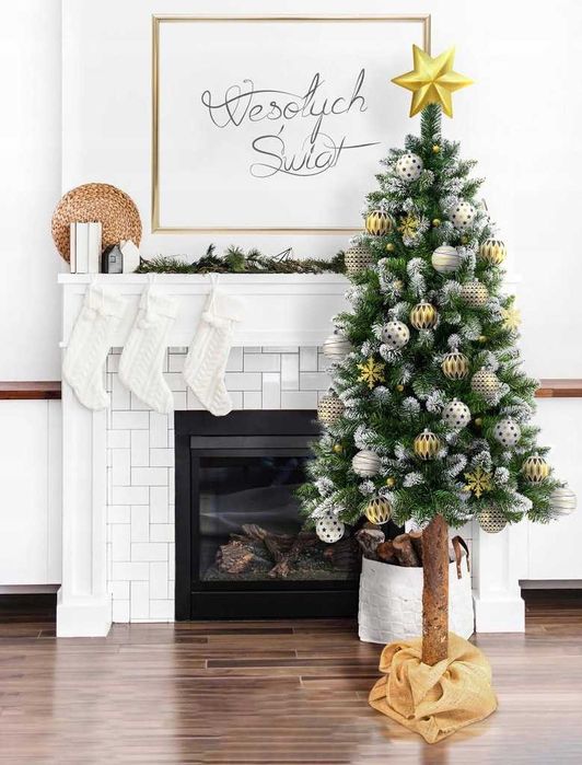 Choinka sztuczna 180 cm - Świerk Diamentowa na pniu HURT DETAL