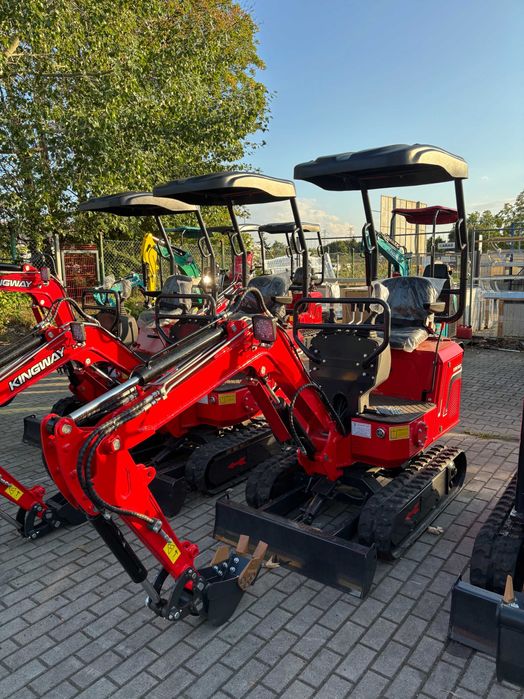 Nowa minikoparka Kingway + 3 łyżki gratis